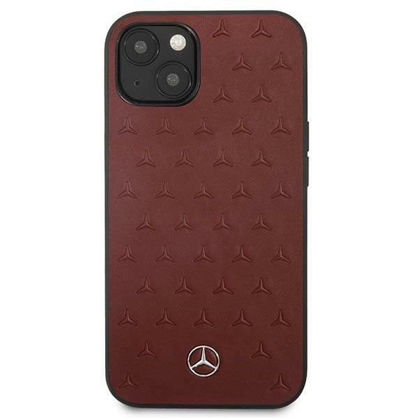 Mercedes MEHCP13SPSQRE iPhone 13 mini 5,4" rød/rød hårdkasse Læder Stars mønster
