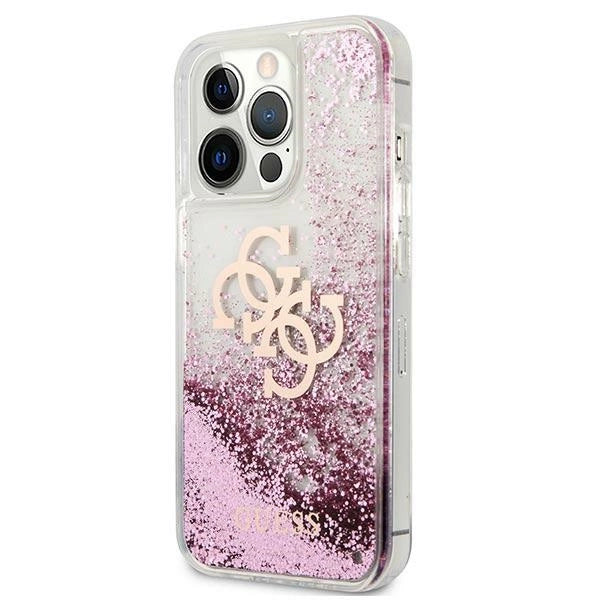 Guess GUHCP13XLG4GPI iPhone 13 Pro Max 6,7" Rosé/pink hardcase 4G Big Liquid Glitter