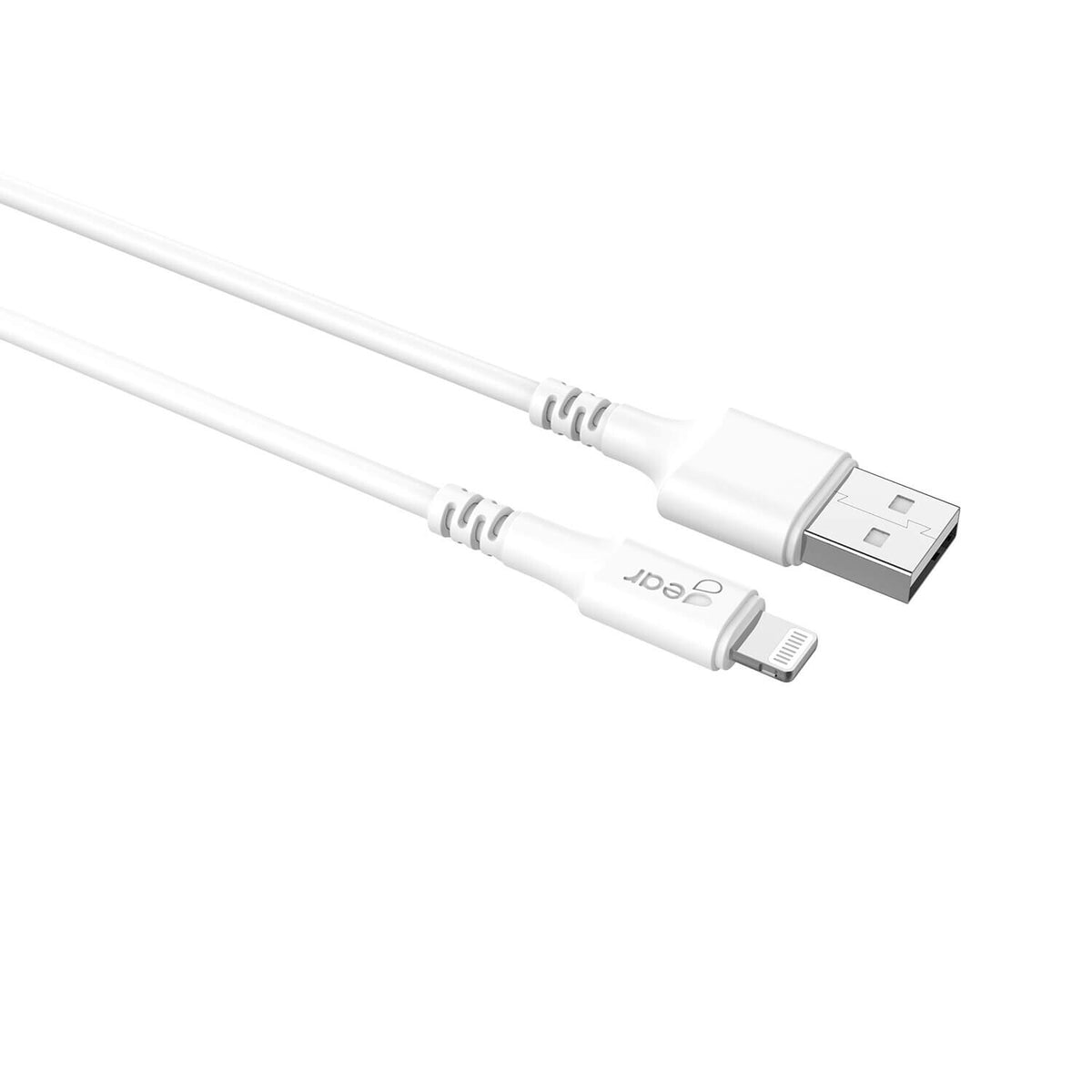 Gear Rundt ladekabel Lightning til USB-A 0,3m Hvid MFI