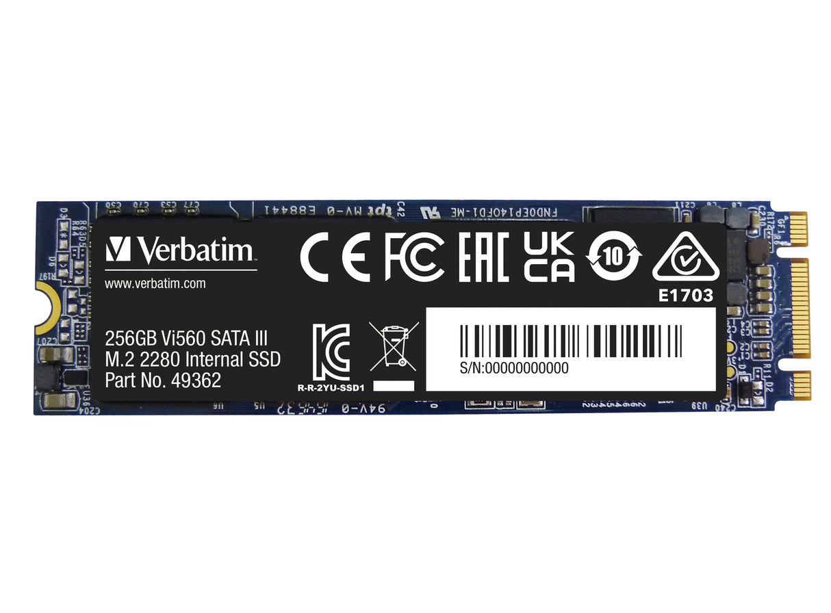 Verbatim Vi560 S3 256 GB M.2 Serial ATA III 3D NAND