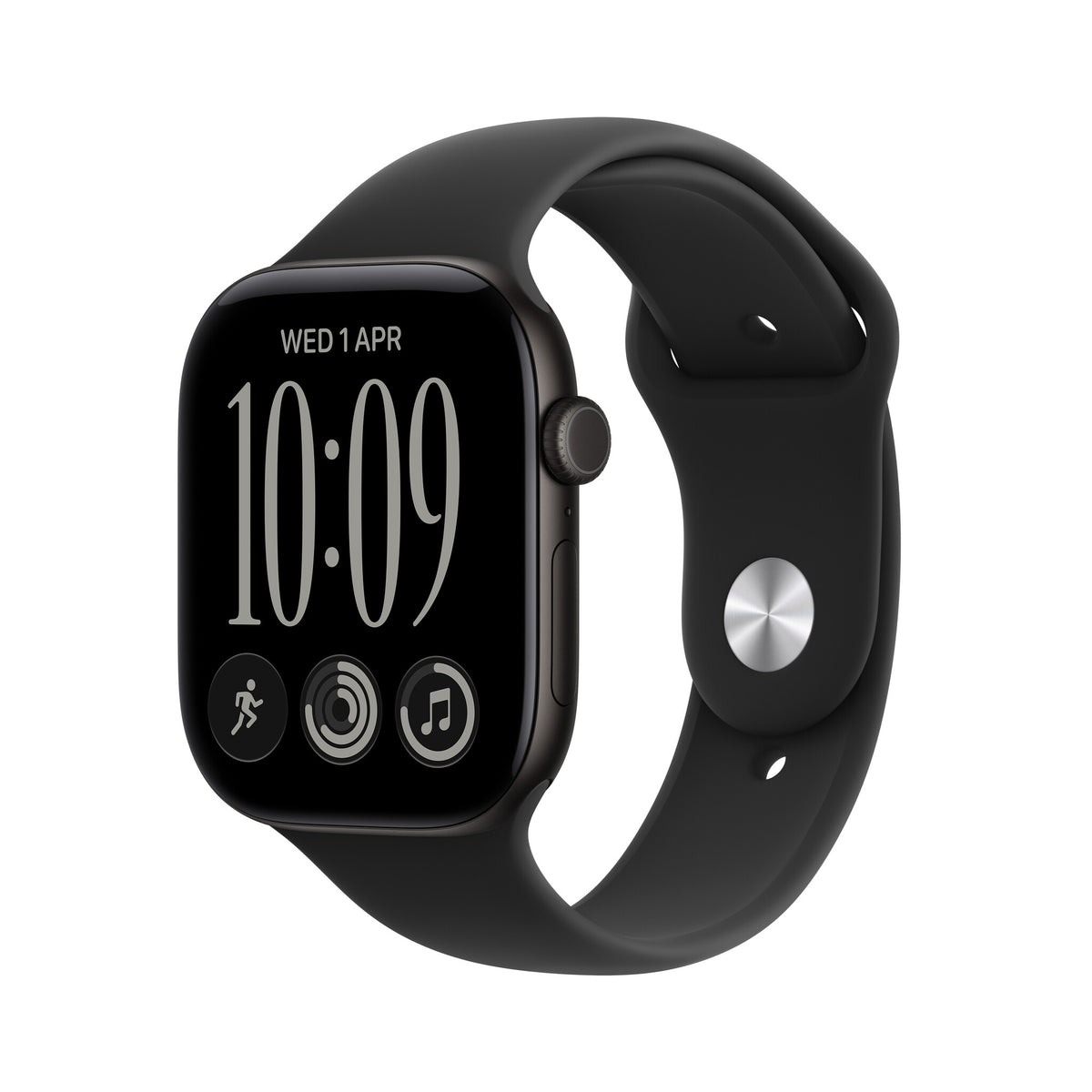 Ismanusis laikrodis Apple Watch Series 12 GPS 42mm Juodas Aliuminio Case with Juodas Sport Band - S/M