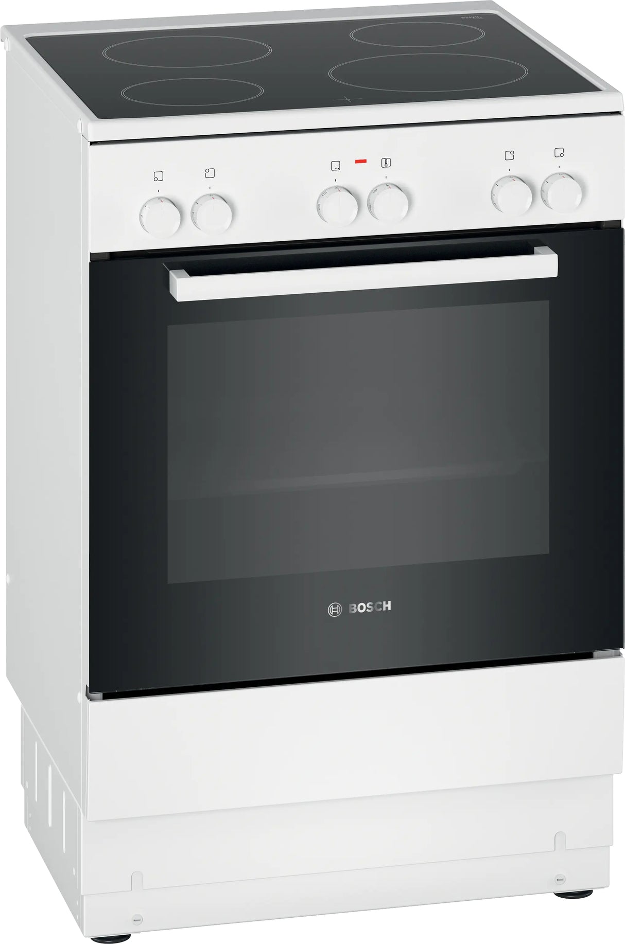 Bosch Serie 2 HKA004020U komfur og ovn Fritstående komfur Elektrisk Keramisk Hvid