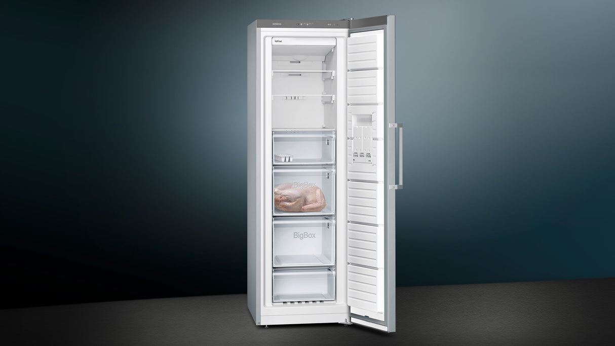 Siemens iQ300 GS36NVIEP fryser Stående fryser Fritstående 242 L Rustfrit stål