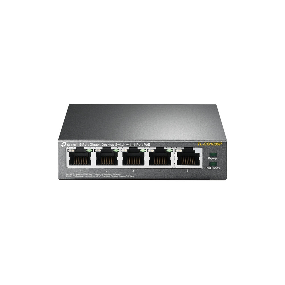 TP-Link TL-SG1005P Ikke administreret Gigabit Ethernet (10/100/1000) Strøm over Ethernet (PoE) Sort