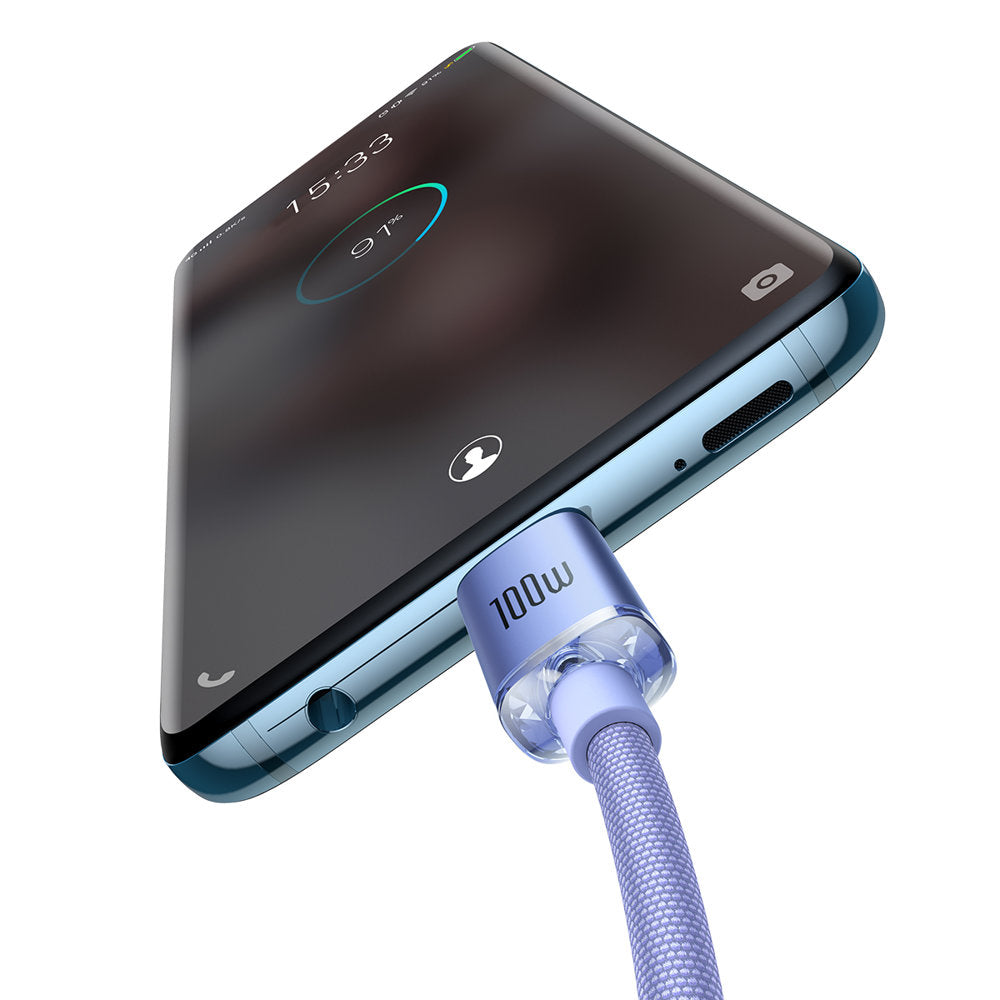 Baseus CAJY000605 USB-C - USB-C PD Cable 100W 5A 480Mb/s 1.2m - Purple
