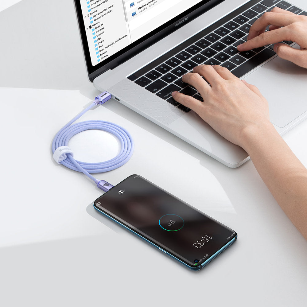 Baseus CAJY000605 USB-C - USB-C PD Cable 100W 5A 480Mb/s 1.2m - Purple