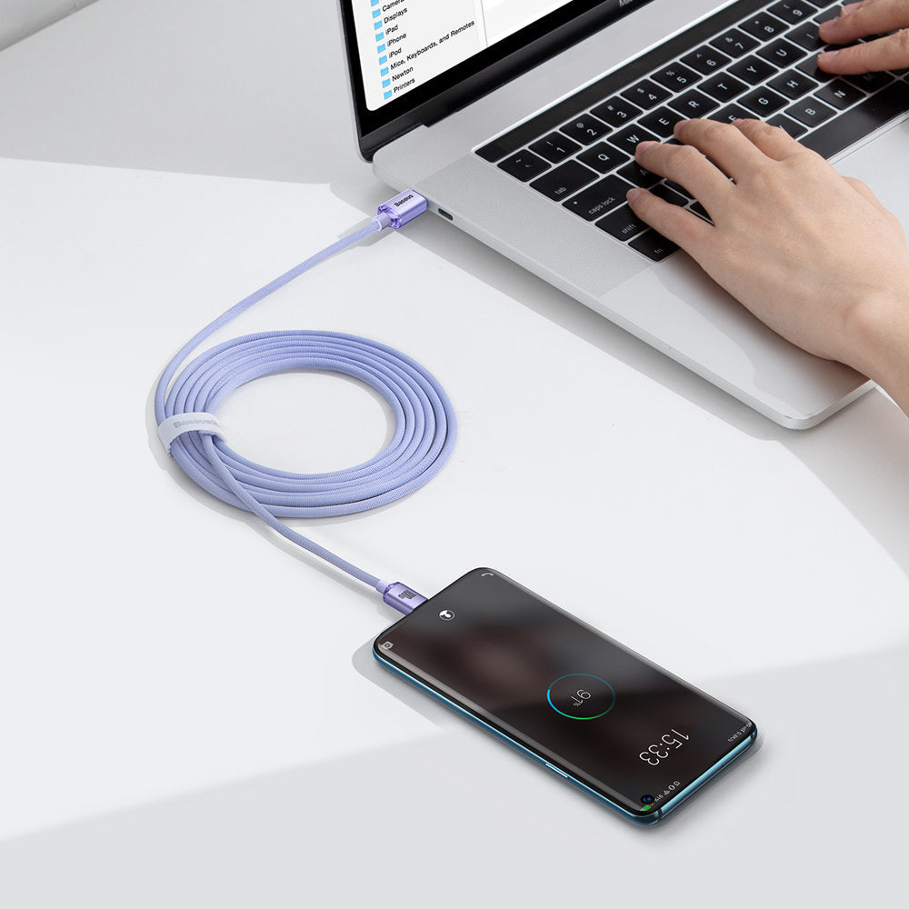 Baseus CAJY000705 USB-C - USB-C PD QC cable 100W 5A 480Mb/s 2m - purple