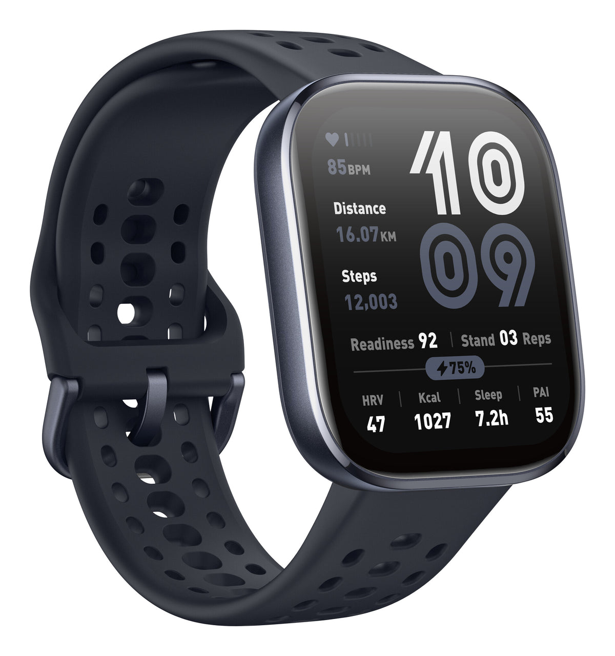 Amazfit Bip 6 Black 5 cm (1.97") AMOLED Digital 390 x 450 pixels Touchscreen GPS (satellite)