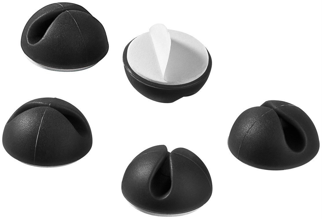 Goobay Kabelholdere 5 stk (black)