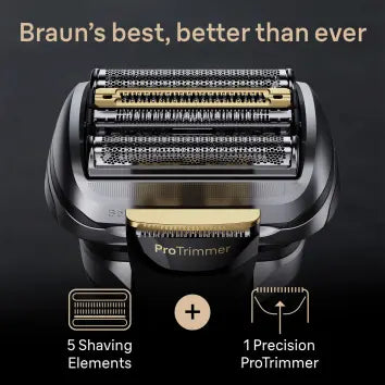 Braun Series 9 Pro+ 9565cc Wet & Dry Folie shaver Trimmer Metallic