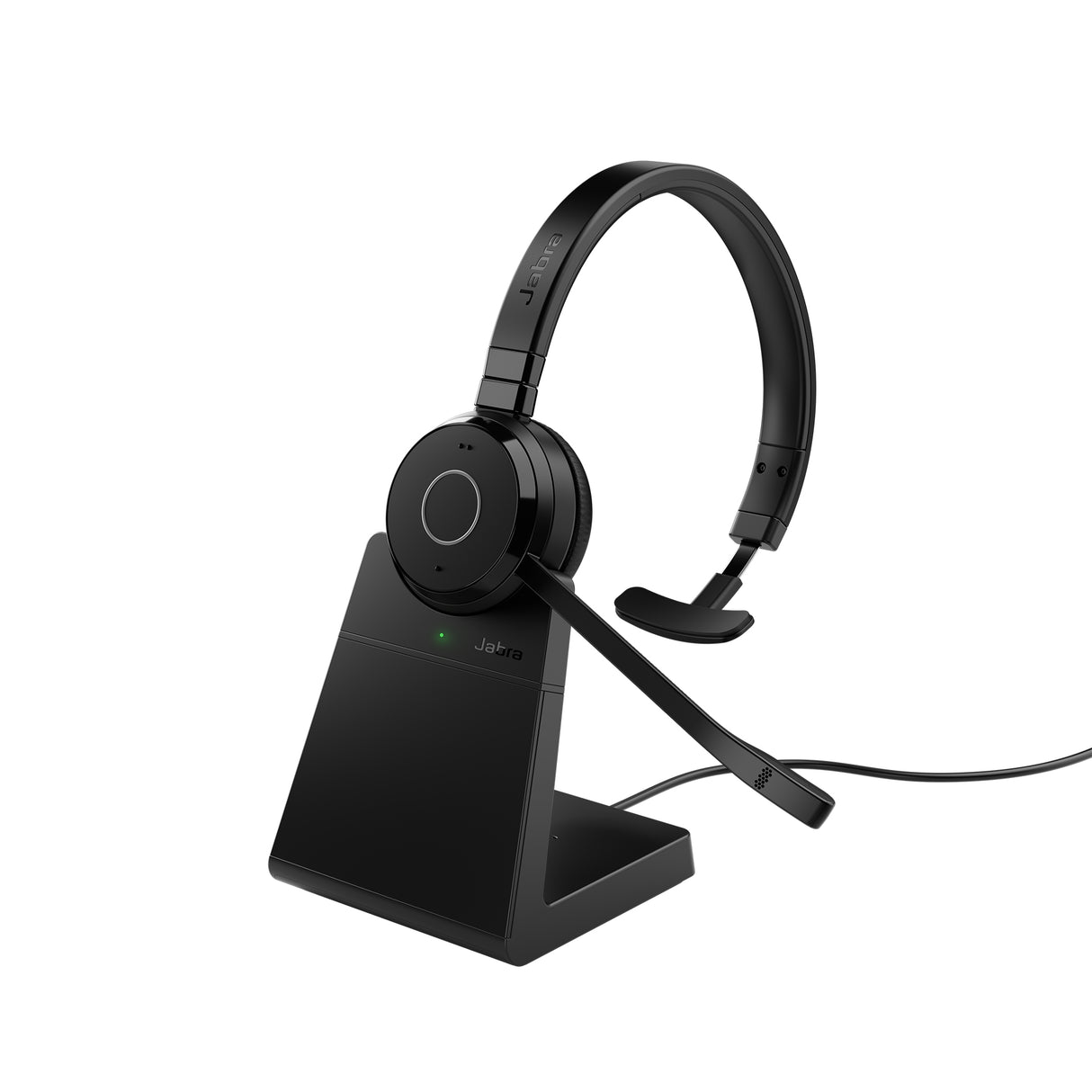 Jabra Evolve 65 TE Headset Kabel & trådløs Kontor/Callcenter USB Type-A Bluetooth Opladningsstativ Sort