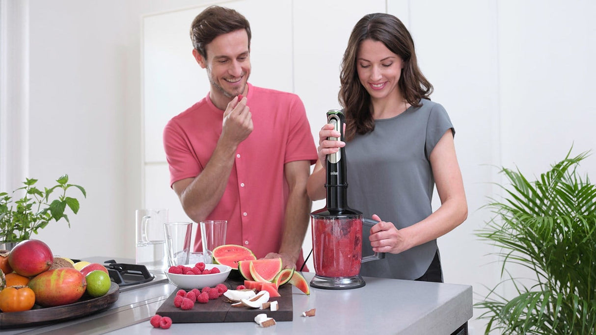Braun MultiQuick 9 MQ 9147X 0,6 L Nedsænkning blender 1200 W Sort, Rustfrit stål