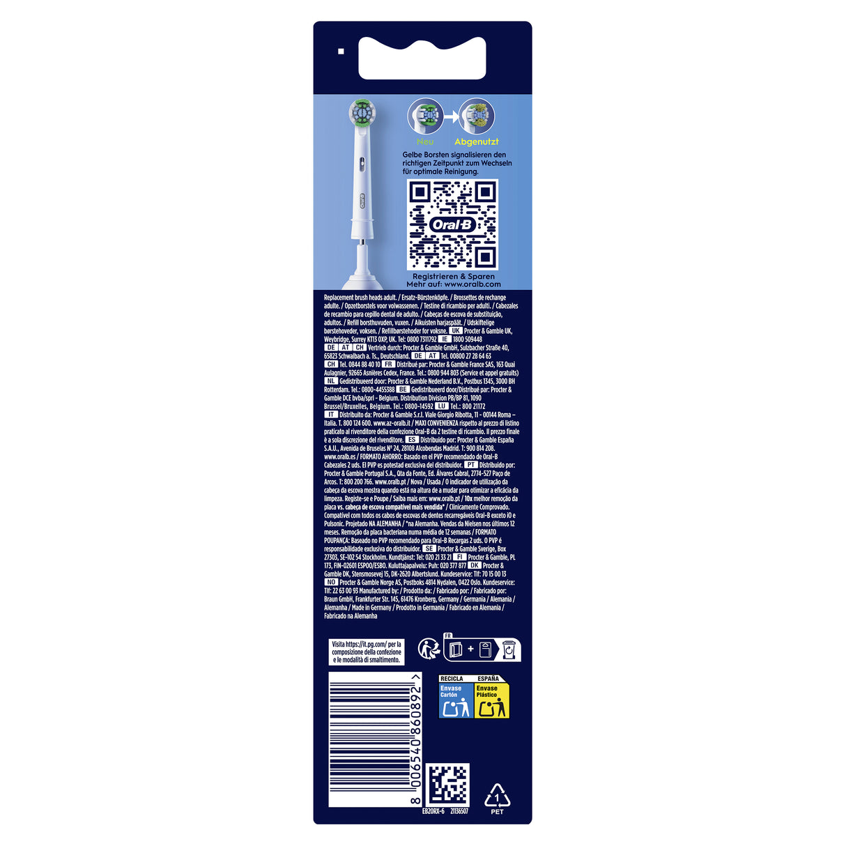 Oral-B Precision Clean 860892 6 stk Hvid