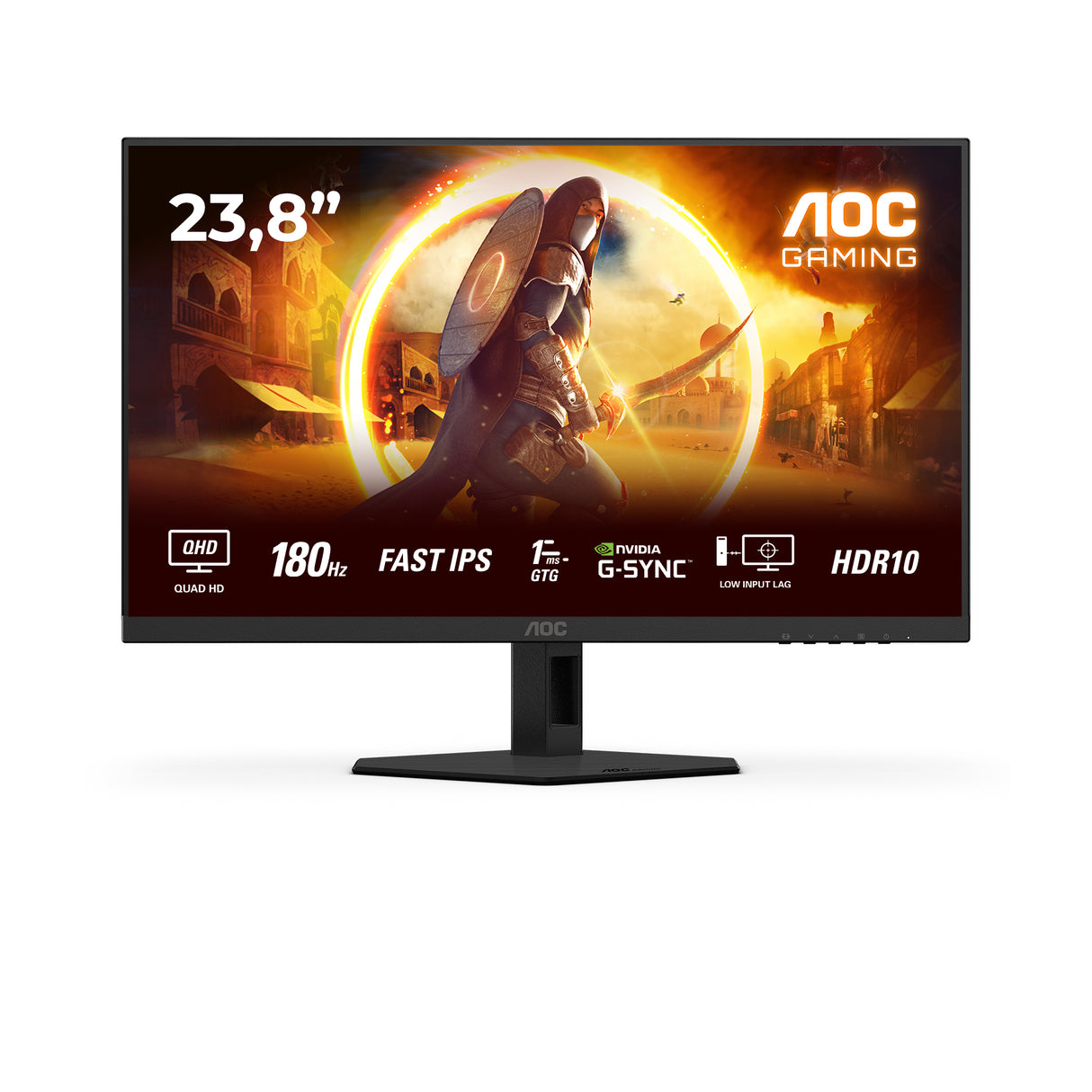 AOC G4 Q24G4RE computerskærm 60,5 cm (23.8") 2560 x 1440 pixel Quad HD LED Sort, Rød