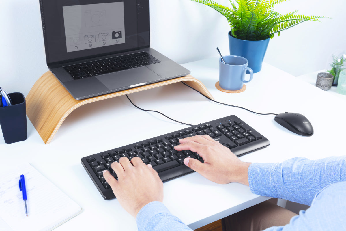 Trust Primo tastatur Medicinsk USB Nordisk Sort