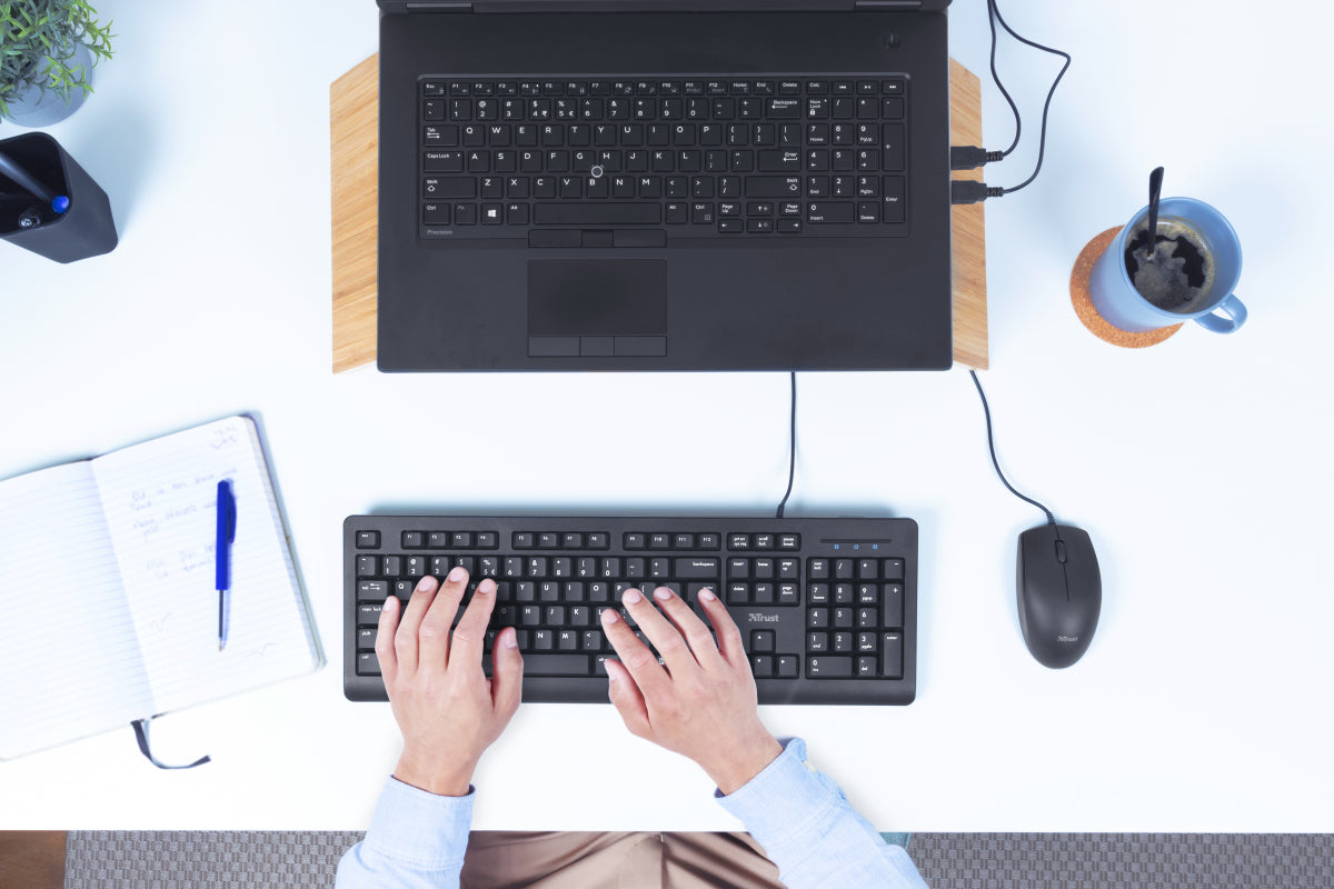 Trust Primo tastatur Medicinsk USB Nordisk Sort