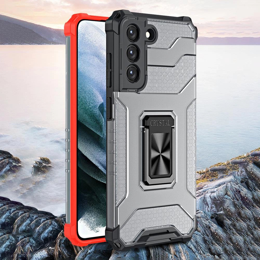 Crystal Ring Case robust hybrid cover + magnetisk holder til Samsung Galaxy S22 + (S22 Plus) grøn