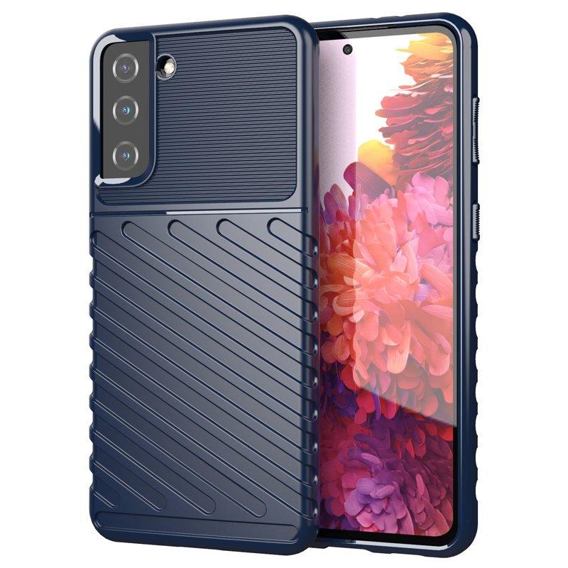 Thunder Case fleksibelt pansret cover til Samsung Galaxy S22 + (S22 Plus) blå