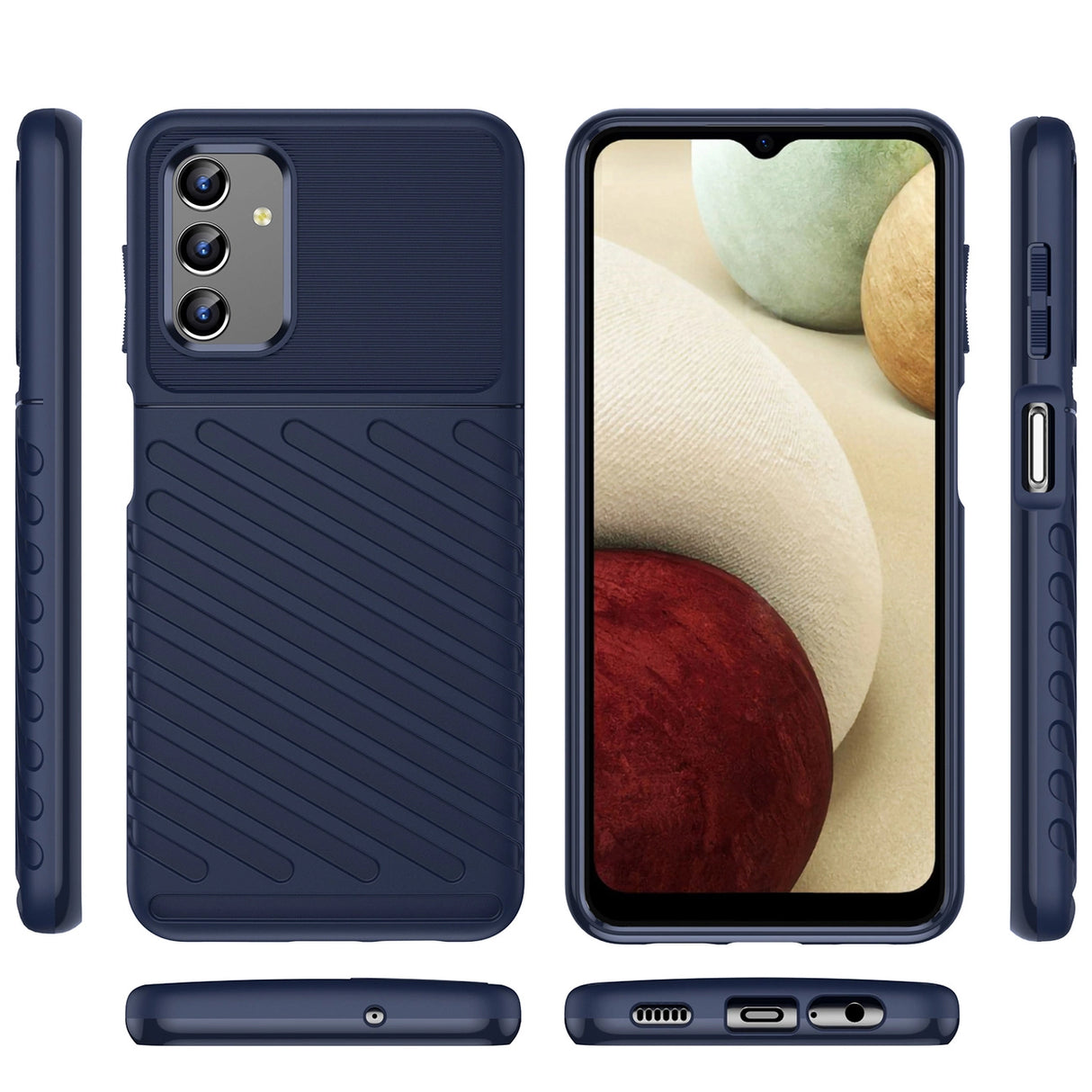 Thunder Case fleksibelt pansret cover til Samsung Galaxy A13 5G blå