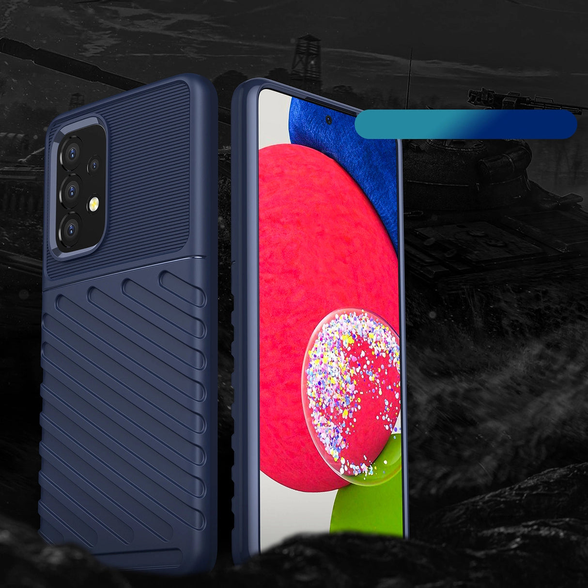 Thunder Case fleksibelt pansret cover til Samsung Galaxy A53 5G blå