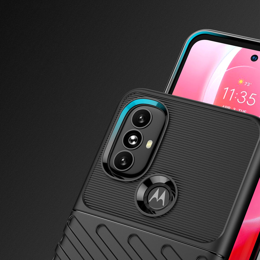 Thunder Case fleksibelt pansret cover til Motorola Moto G Power 2022 sort