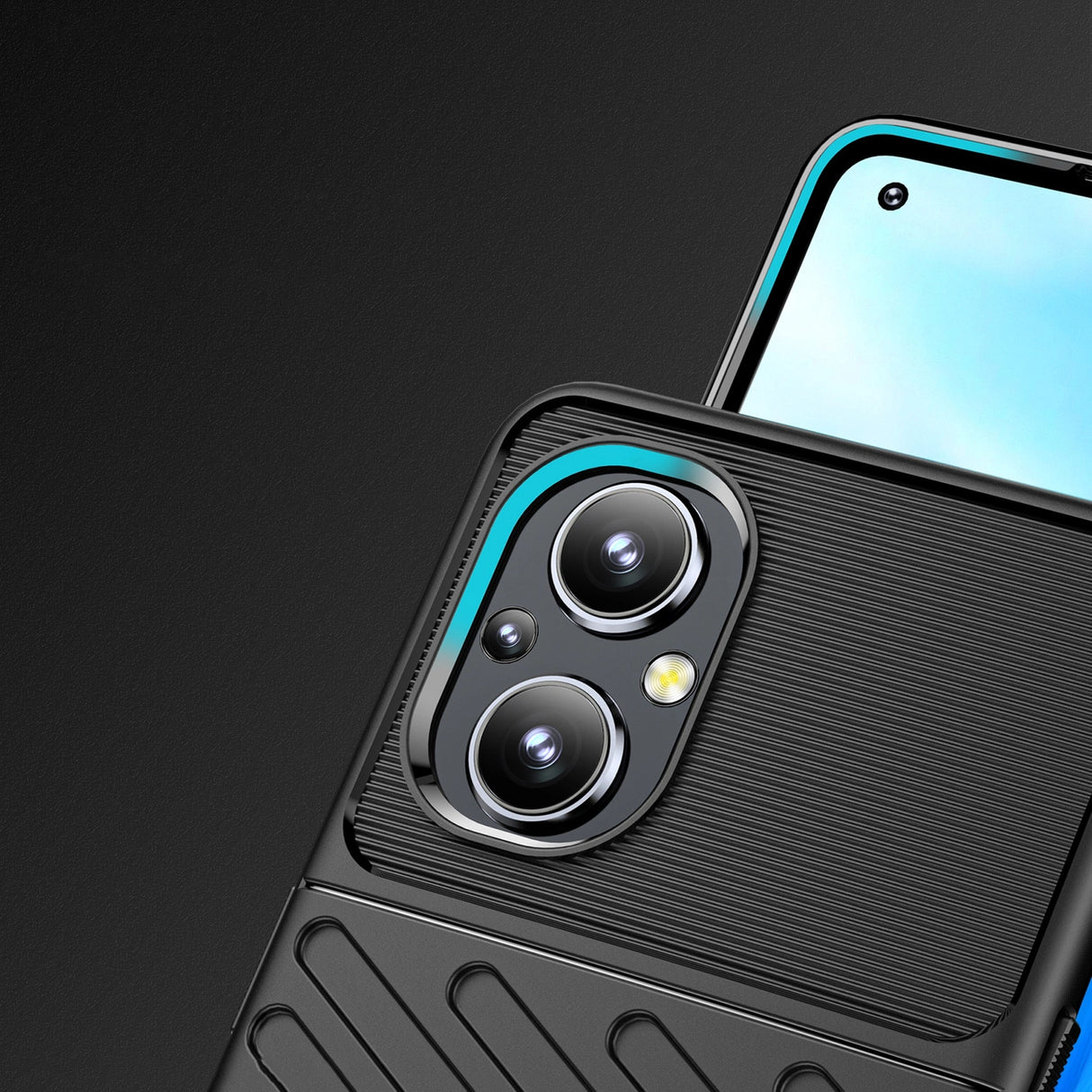 Thunder Case fleksibelt pansret cover til OnePlus Nord N20 5G sort