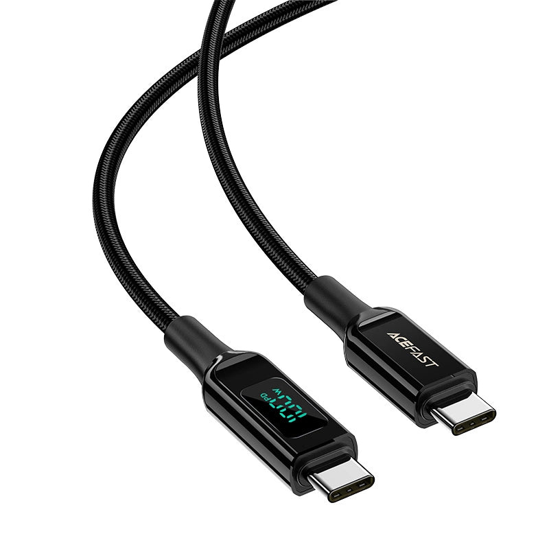 Acefast C6-03 sort USB-C - USB-C PD QC kabel 100W 5A 480Mb/s 2m - sort