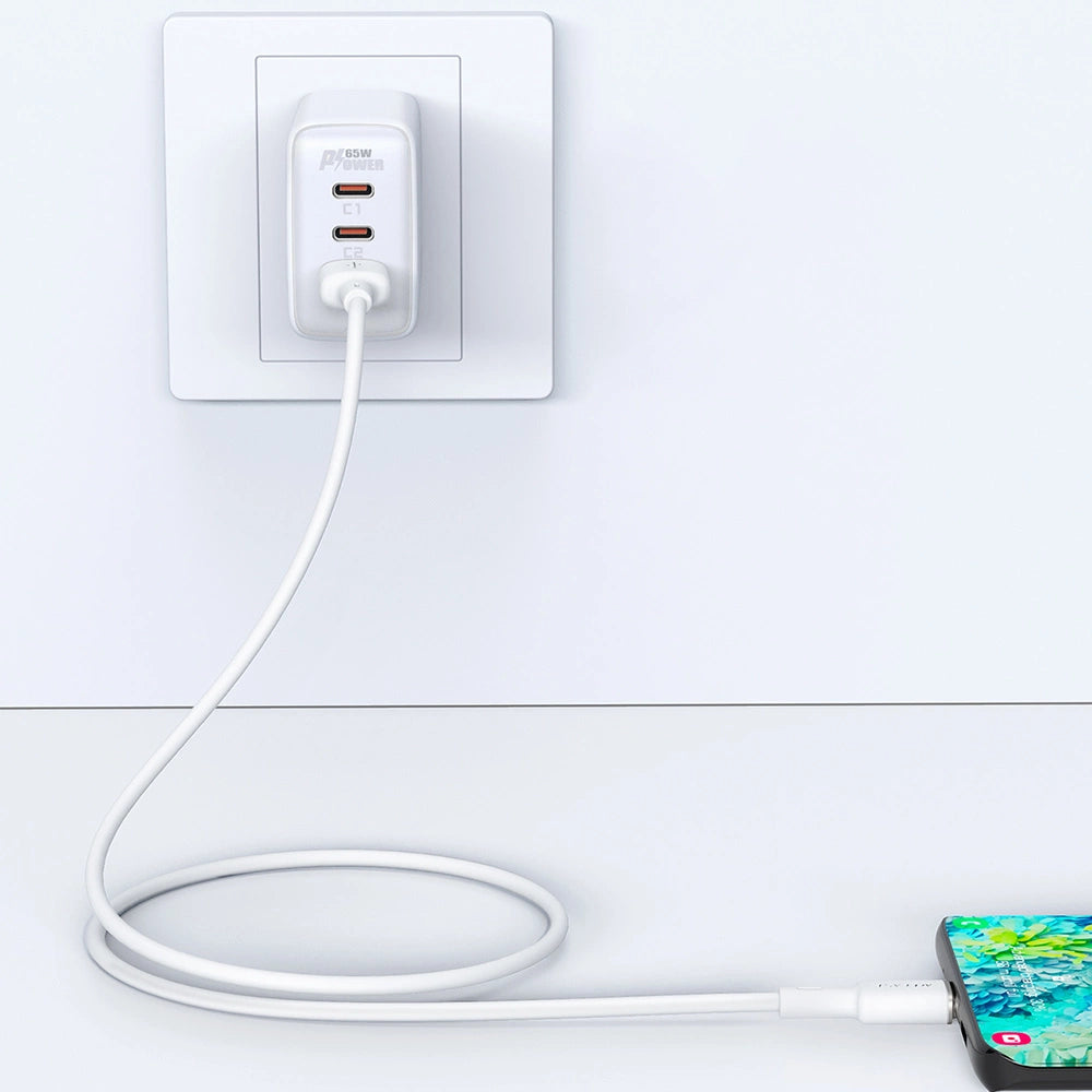 Acefast USB-kabel - USB Type C 1,2 m, 3A hvid (C2-04 hvid)