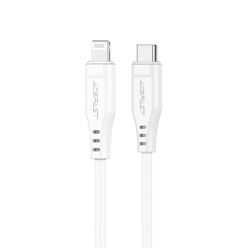 Acefast C3-01 Lightning - USB-C PD-kabel 30W 3A 480Mb/s 1,2m - hvid
