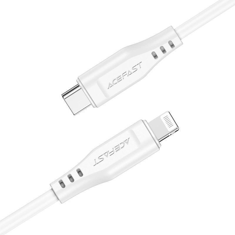 Acefast C3-01 Lightning - USB-C PD-kabel 30W 3A 480Mb/s 1,2m - hvid