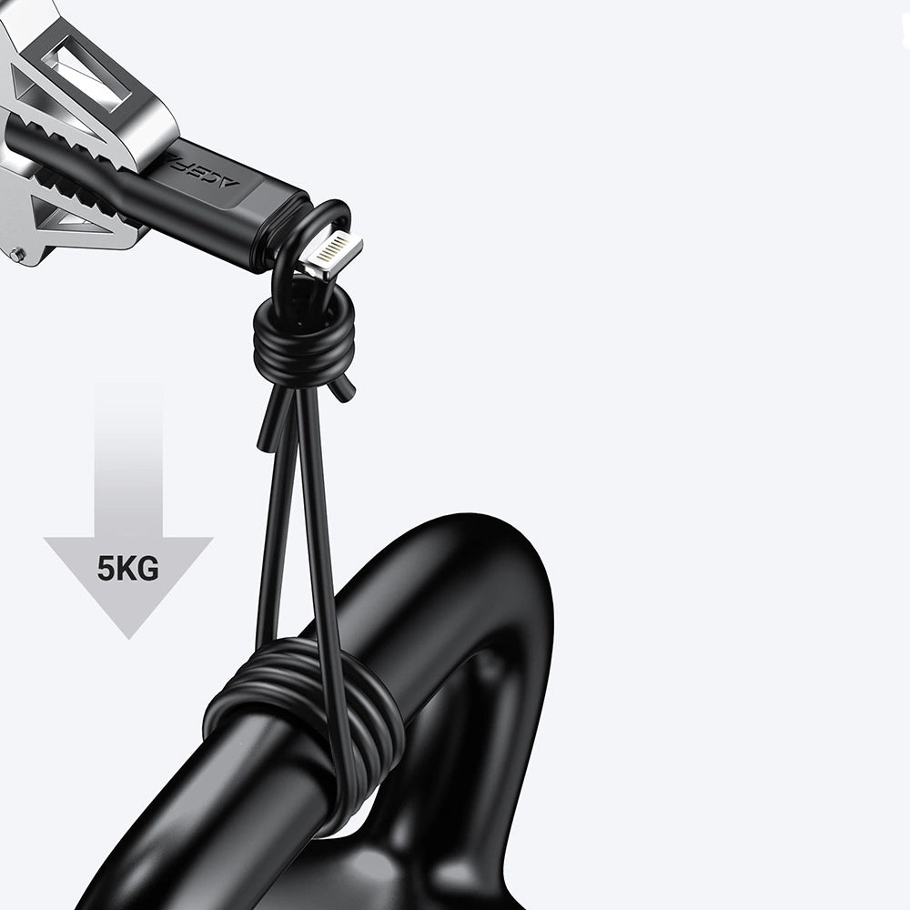 Acefast C3-01 Lightning - USB-C PD-kabel 30W 3A 480Mb/s 1,2m - hvid