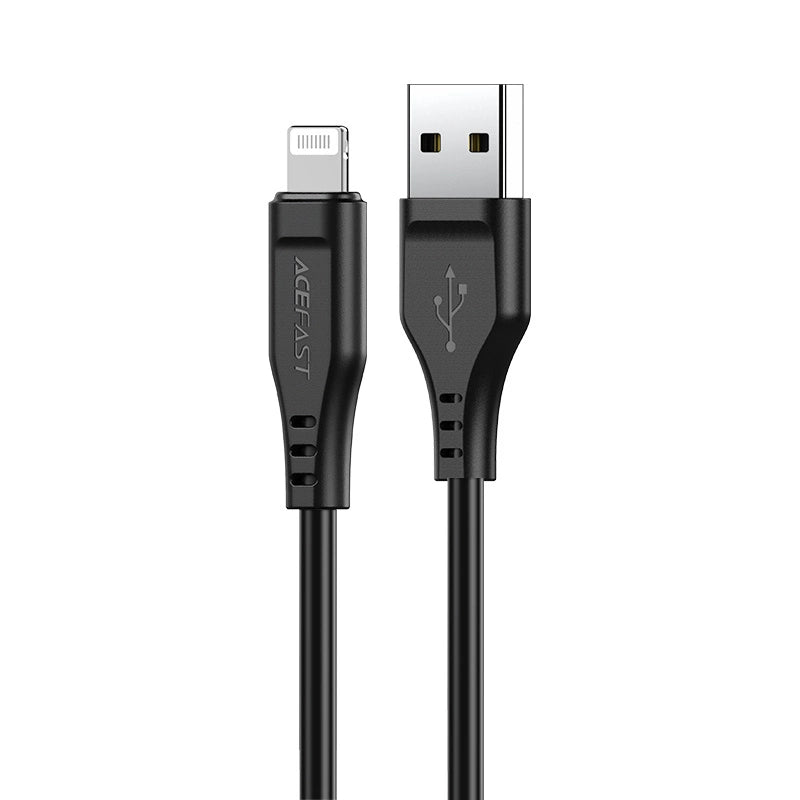 Acefast kabel MFI USB - Lightning 1,2 m, 2,4 A sort (C3-02 sort)