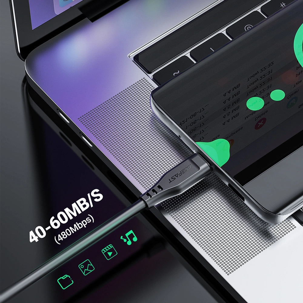 Acefast USB-kabel - USB Type C 1,2 m, 3A hvid (C3-04 hvid)