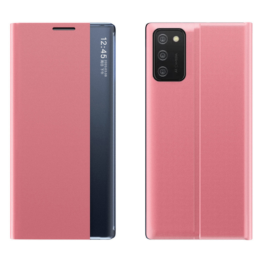 Ny Sleep Case-dæksel med stativfunktion til Samsung Galaxy A03s (166.5) pink