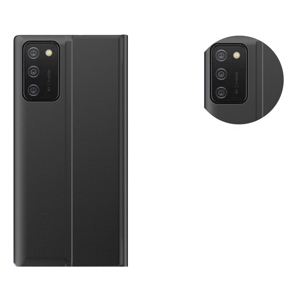 Ny Sleep Case-dæksel med stativfunktion til Samsung Galaxy A03s (166.5) sort