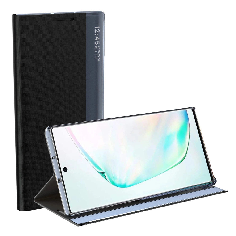 Ny Sleep Case-dæksel med stativfunktion til Samsung Galaxy A03s (166.5) sort