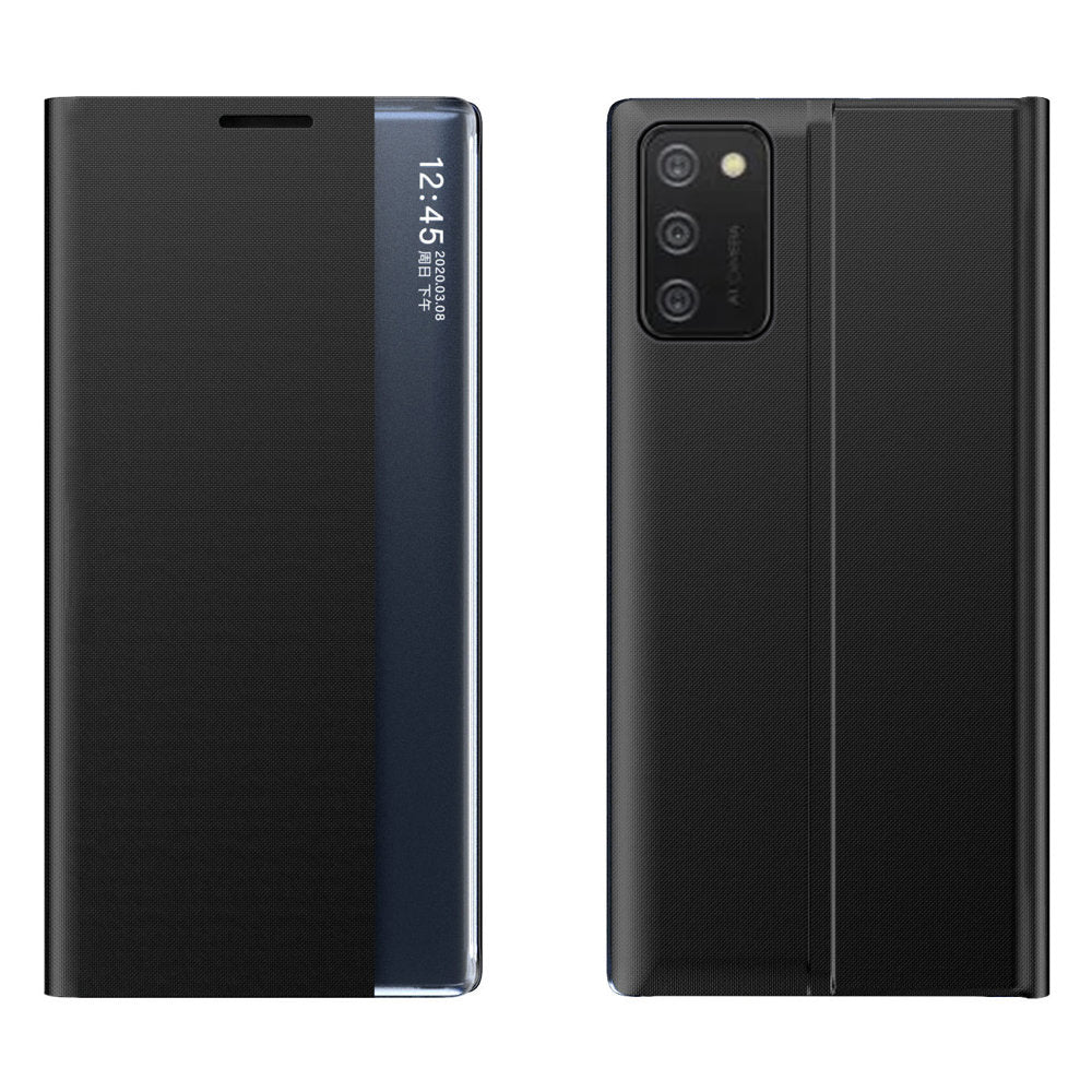 Ny Sleep Case-dæksel med stativfunktion til Samsung Galaxy A03s (166.5) sort
