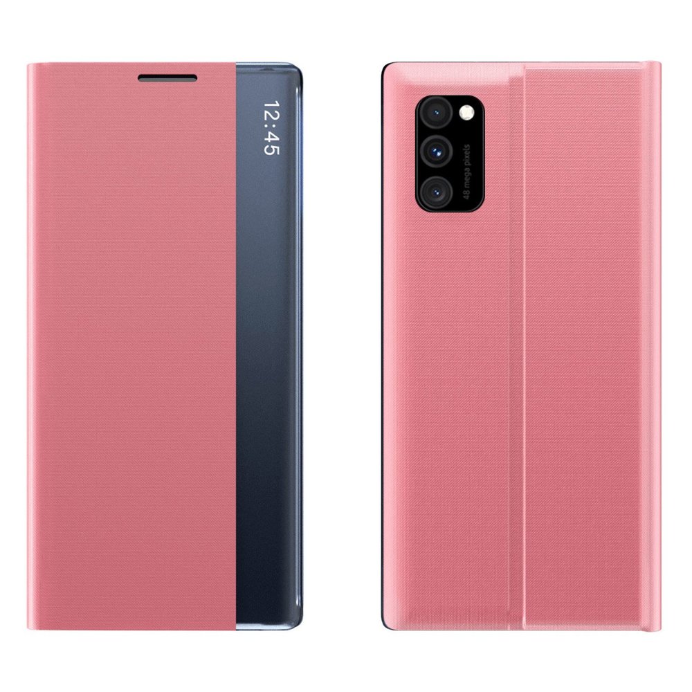Nye Sleep Case cover med en flap funktion af stativ for Poco M4 Pro 5G pink