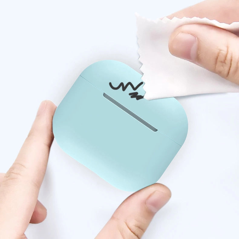 AirPods 2 / AirPods 1-kasse med blødt silikonhylster til hovedtelefoner blå (kasse C)