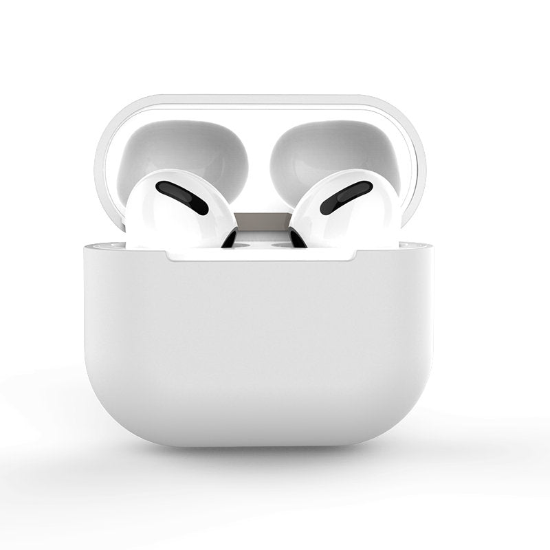 Æske til AirPods 2 / AirPods 1 blød silikonæske til hovedtelefoner hvid (æske C)