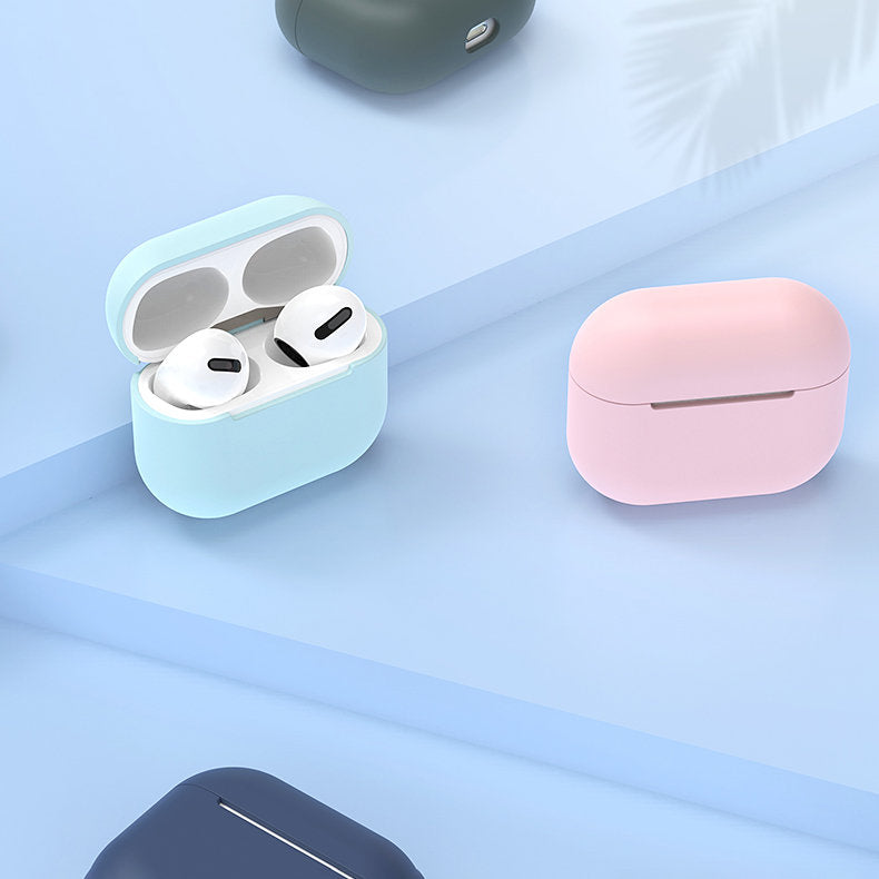 Æske til AirPods 2 / AirPods 1 blød silikonæske til hovedtelefoner hvid (æske C)
