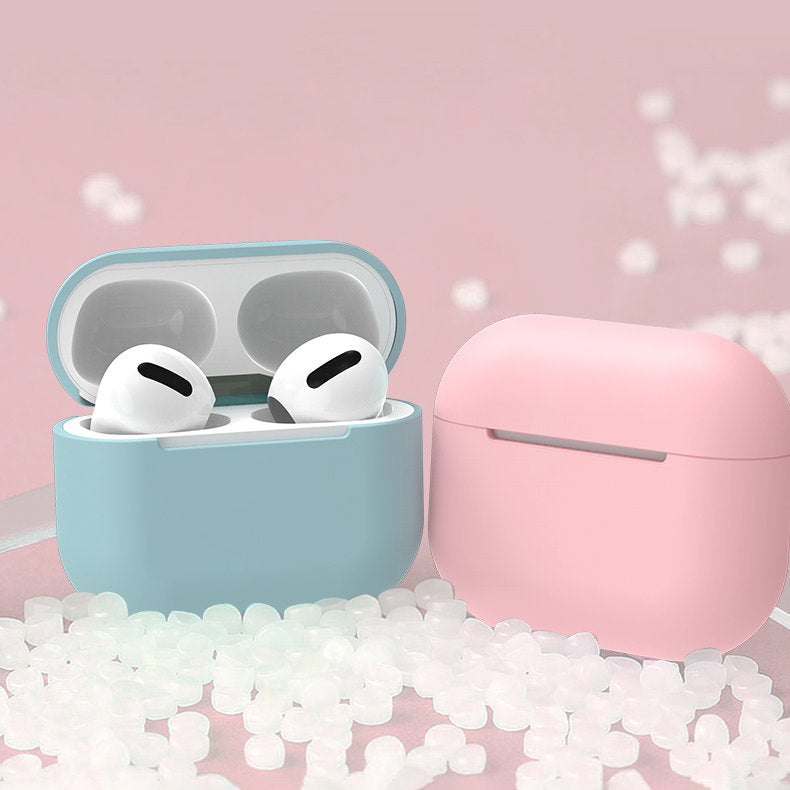 Æske til AirPods 2 / AirPods 1 blød silikonæske til hovedtelefoner hvid (æske C)