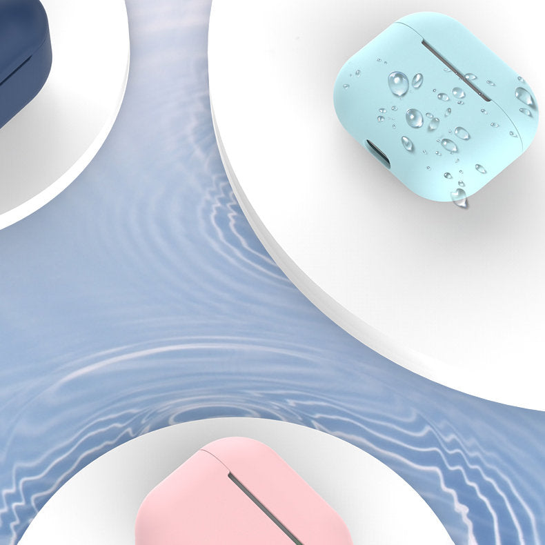 Æske til AirPods 2 / AirPods 1 blød silikonæske til hovedtelefoner hvid (æske C)
