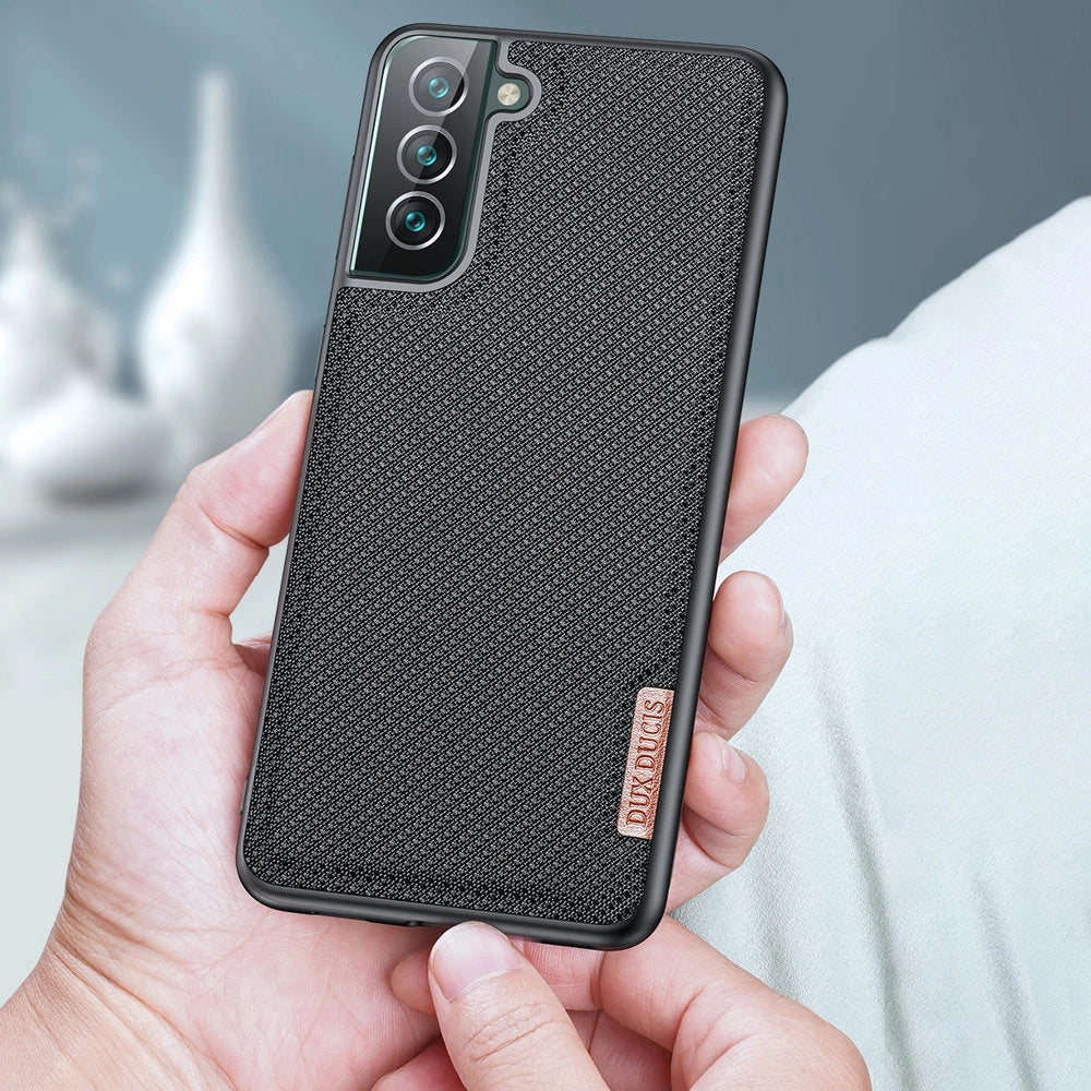 Dux Ducis Fino case er lavet af nylon materiale til Samsung Galaxy S22 + (S22 Plus) blå