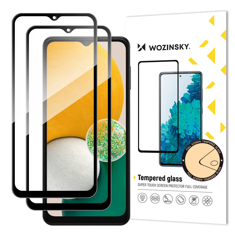 Wozinsky Sæt af 2x Super Strength Full Glue Tempered Glass Full Screen med Frame Case Friendly Samsung Galaxy A13 5G / A23 / A23 5G Black