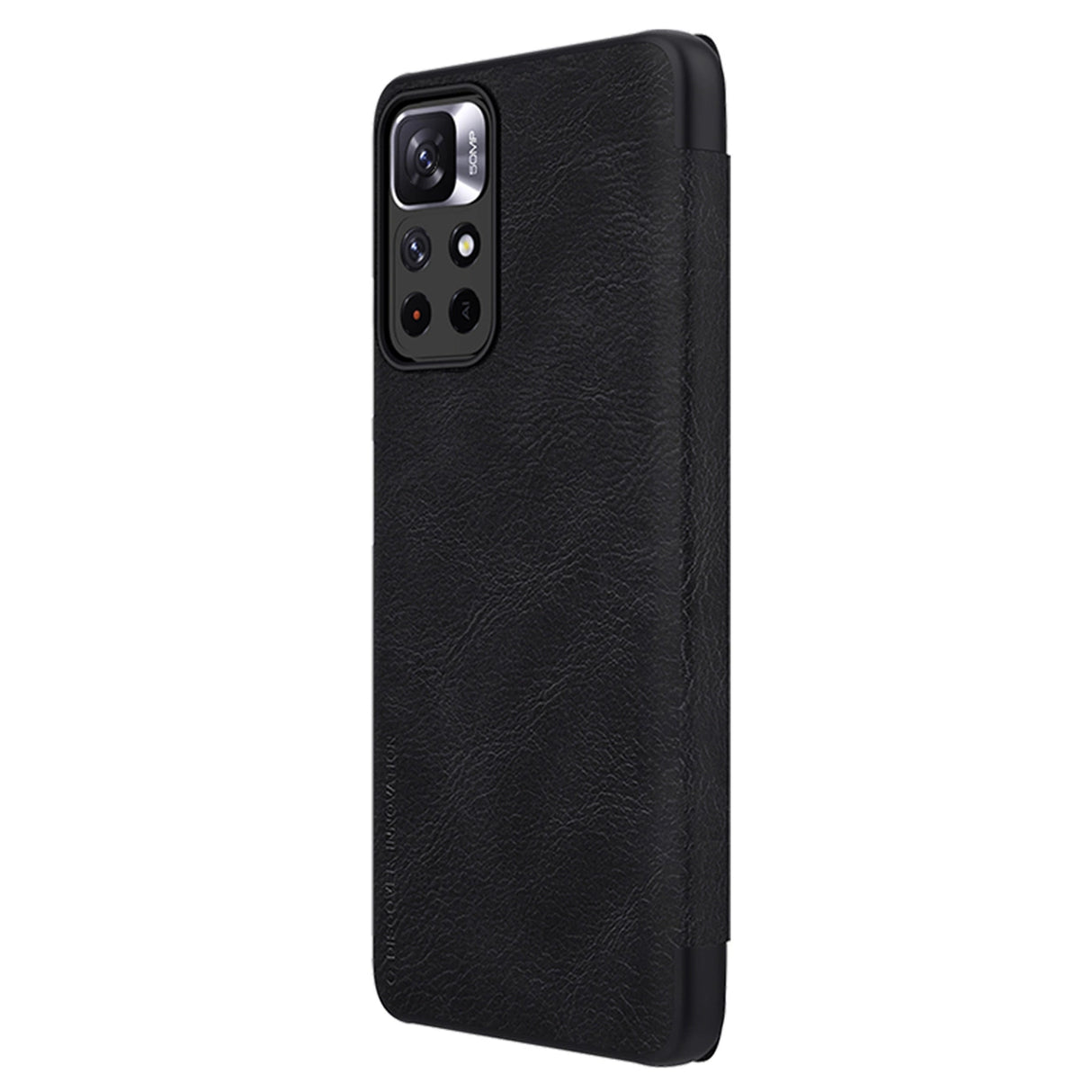 Nillkin Qin Case Flip Case til Xiaomi Redmi Note 11T 5G / 11S 5G / 11 5G (Kina) / Poco M4 Pro 5G - sort