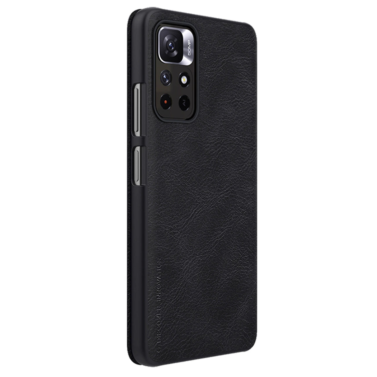Nillkin Qin Case Flip Case til Xiaomi Redmi Note 11T 5G / 11S 5G / 11 5G (Kina) / Poco M4 Pro 5G - sort