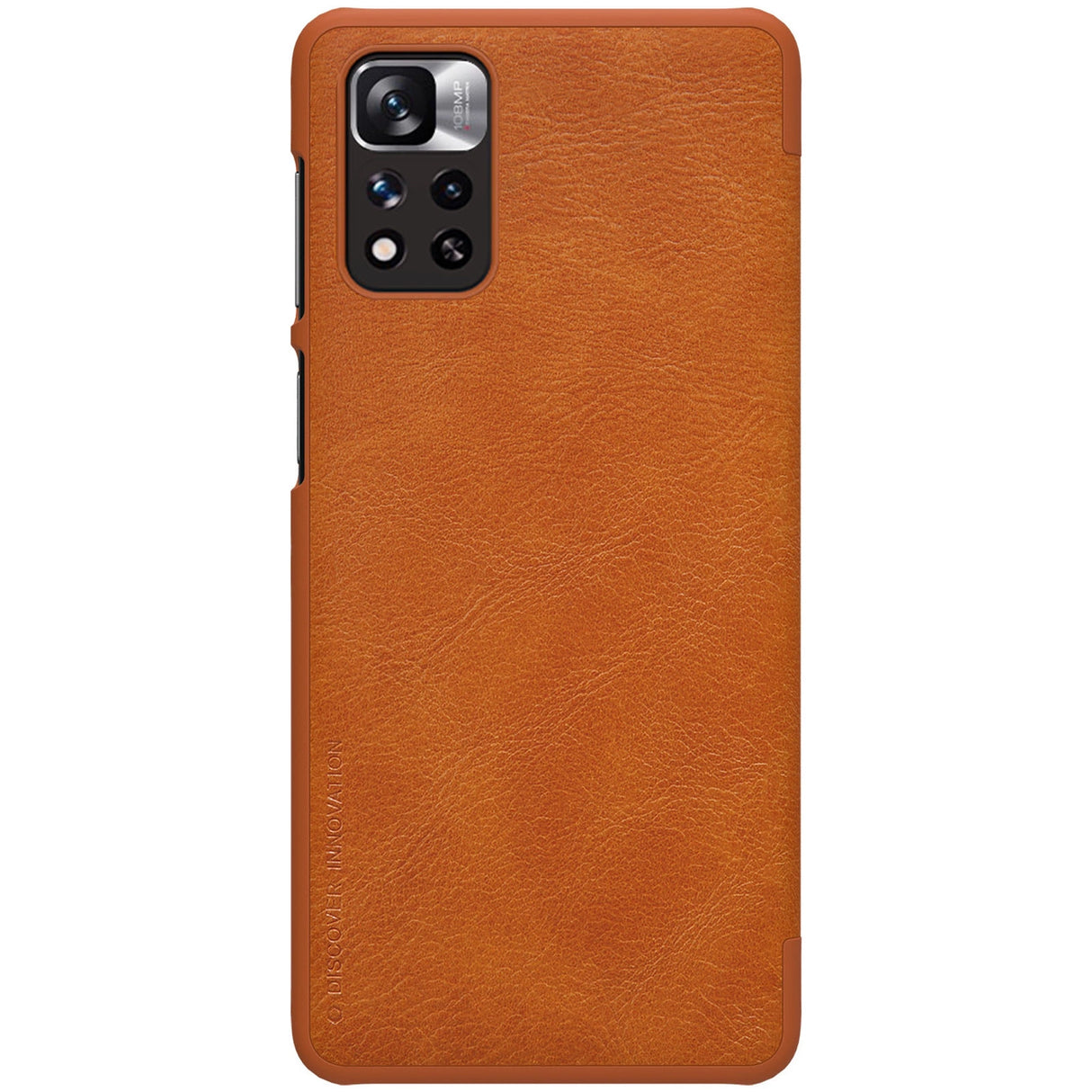 Nillkin Qin Case Case for Xiaomi Redmi Note 11 Pro+ (Kina) / Redmi Note 11 Pro (Kina) / Mi11i HyperCharge Camera Protector Holster Cover Flip Case Brown