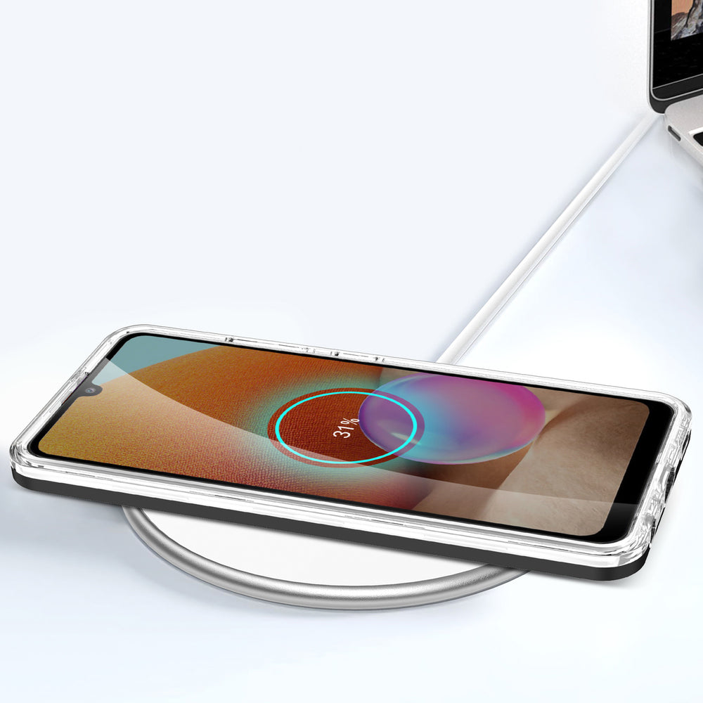 Klar 3in1 Case til Samsung Galaxy A72 4G Frame Gel Cover sort