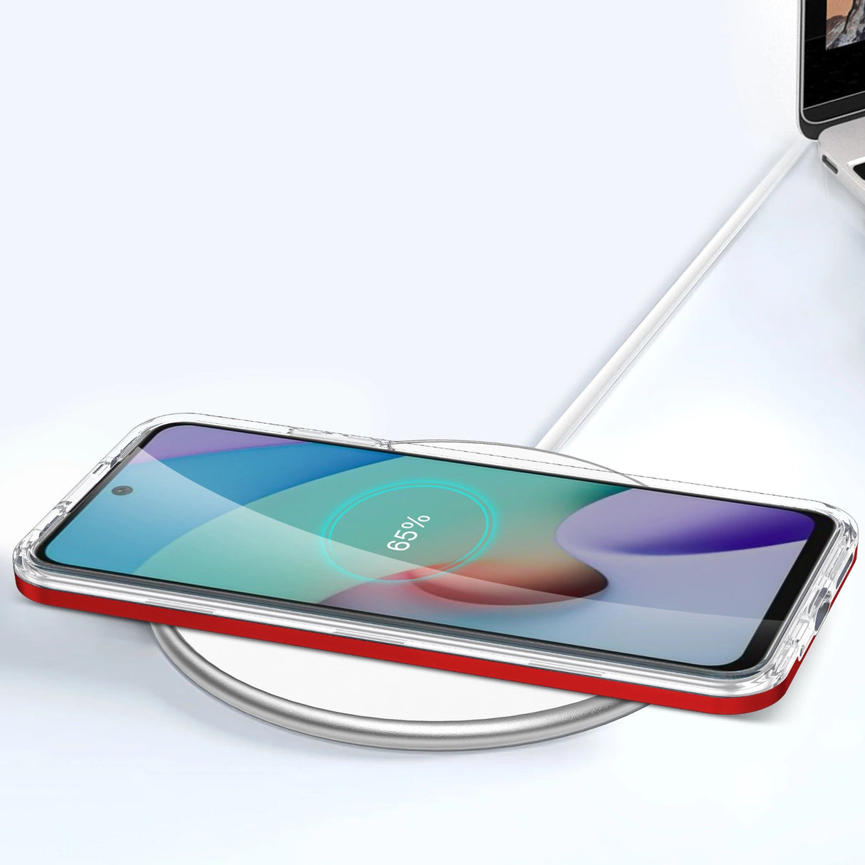 Klar 3in1 Case til Xiaomi Redmi 10 Frame Gel Cover Red